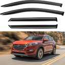 Window Visors Rain Guards for 2016 2017 2018 2019 2020 2021 Hyundai Tucson, Out-Channel Window Vent Wind Deflectors Visors Shades for 16 17 18 19 20 21 Tucson
