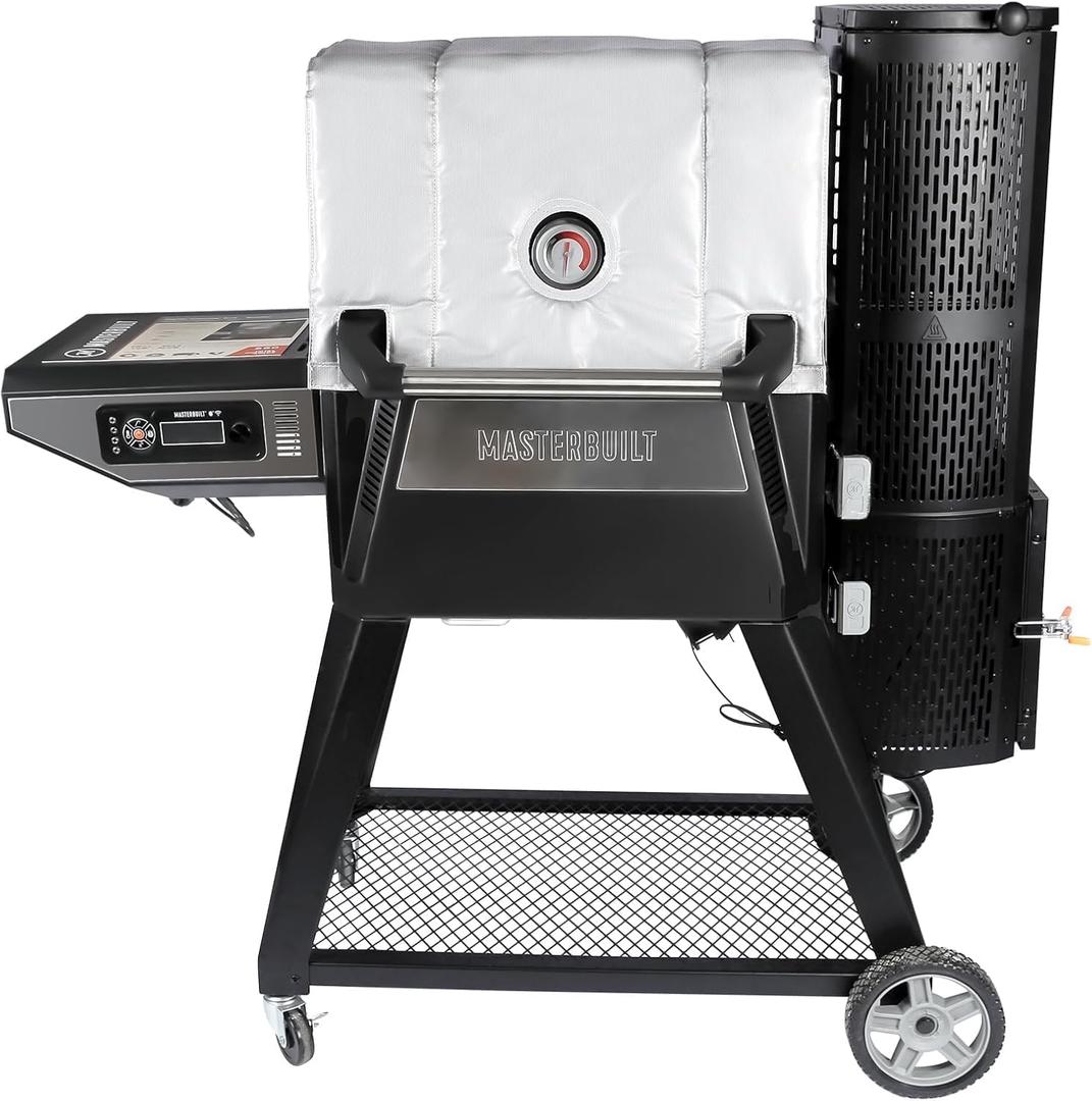 Grill Insulated Blanket for Masterbuilt 560 600 Digital Charcoal Grill and Smoker Combo, MB20080220 MB20041023 Gravity Series Grill - Smoker Insulation Blanket Saves Lots of pellets for Winter Cooking