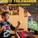 Football Fan Coffee Mug Cup and Large Mouse Pad Set New England Themed XXL Desk Mat Merch Shop Men Women Sport Stuff Gear Apparel Patriot Team Decor Dad Boyfriend Bf Birthday Cool Christmas Xmas Gift