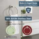 BGL Towel Ring Brushed Nickel, Bath Hand Towel Ring Stainless Steel Round Towel Holder for Bathroom