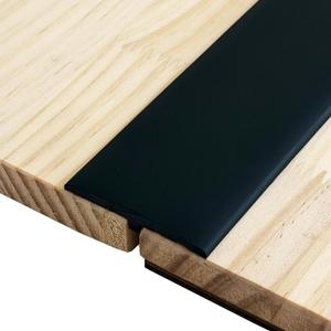 Flexible PVC T-Molding Transition Strips for Hard Wood Floor,Laminate,Tile,LVP. Vinyl Flooring Edging Trim 118" L × 1.97" W,Black