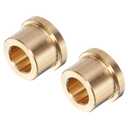 Uxcell 2pcs Flange Sleeve Bearings 3/8" Bore x 5/8" OD x 1/2" Length x 3/4" Flange Dia, Self-Lubricating Brass Bushing