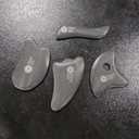 Gua Sha Facial Tools Set of 4 - Large Bian Stone for Face & Body Massage - Glowing Massage Tool & Body Set for Daily Skincare Routine