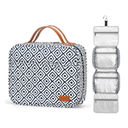 Bosidu Hanging Travel Toiletry Bag,Large Capacity Cosmetic Travel Toiletry Organizer for Women with 4 Compartments & 1 Sturdy Hook,Perfect for Travel/Daily Use/Christmas