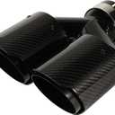 Carbon Fiber Dual Exhaust Tip 2.5 Inch Inlet 4 Inch Outlet Dual Carbon Fiber Exhaust Tip, 2 Pack