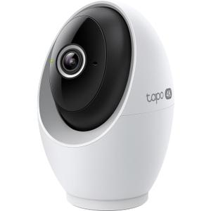 Tapo 4K Indoor Pan/Tilt Wired Security Camera - Works as a Baby Monitor, Person/Pet Detection, Facial Recognition, 360 AI Motion Tracking, Subscription-Free Local Storage or Optional Cloud, C260