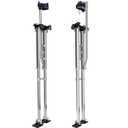 48"-64" Drywall Stilts for Adults Height Adjustable Aluminum Work Stilts with Protective Knee Pads for Sheetrock Drop Ceiling Painting Painter High Shrub Trimming and Exterior Wall Painting