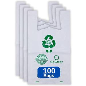 White Reusable LDPE Bags, 20" x 10" x 36", 57 Micron, 100 Count, Super Jumbo