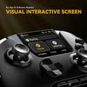 ManbaOne Interactive Screen Wireless Gaming Controller for PC/Switch/Switch 2/iOS/Android,Hall Effect Stick & Trigger,RGB Lighting,Remappable Buttons,1800mAh with Charging Dock (Black)