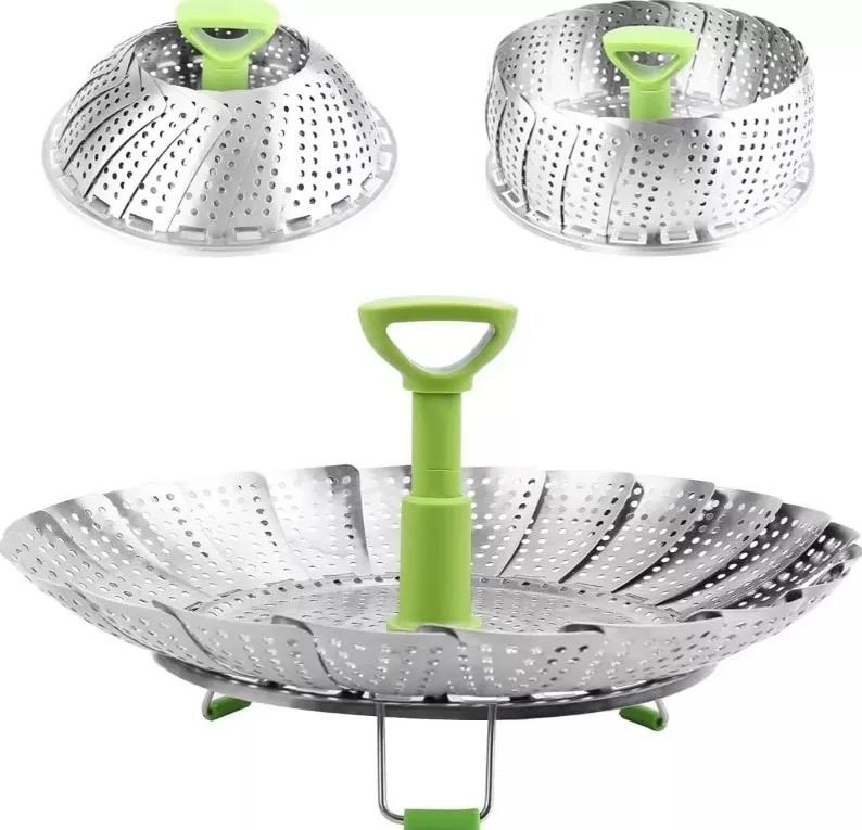 Vegetable Steamer Steamer Basket Foldable 9inch and 11inch
