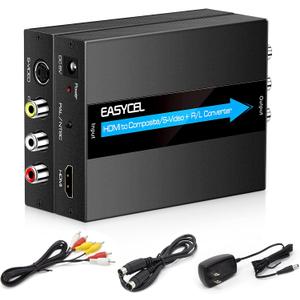 HDMI to S-Video RCA Converter, 1080P Input, Easy Installation, No Software Required