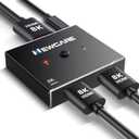 NEWCARE HDMI Switch 4K@120Hz, Aluminum HDMI 2.1 Switch 2 in 1 Out with Type-C charging cable, Bi-Directional HDMI Splitter Supports 8K@60Hz HDR10+ 3D Dolby VRR HDCP2.3 for TV PS5 Xbox Laptop Projector