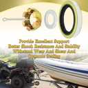 TiciKim 1 Set Trailer Hub Kit 5 Bolt 4.5 for 3500 lb Trailer Axle Bearing Kit Boat Trailer Hub 5 Lug with Extra Trailer Dust Caps and Rubber Plugs for #84 Spindle 1-1/16'' to 1-3/8" Trailer Axles