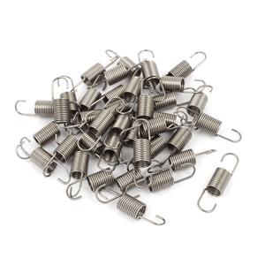 3 x uxcell 10mm x 7mm x 0.7mm Stainless Steel Dual Hook Tension Spring Gray 38pcs