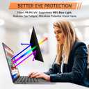 360 Privacy Screen for Macbook Pro 13 Inch (2016-2022, M1, M2) & Air 13 inch (2018-2021, M1), Anti Glare Blue Light Filter, Nano No Glue Anti Spy Black Protector for Mac Pro 13In Laptop Computer