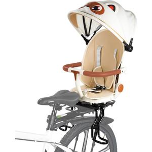 XIEEIX Rear Child Bike Seat,Rear Mounted Child Bike Seats,Back Mount Child Seat with Back Rest Armrest Foot Pedals,Width Adjustable Bicycle Rear Seat,Fits All Bicycle Rear Frames