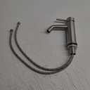 Bathroom Faucets One Hole Modern Sink Faucet Brushed Nickel, Single Handle Rv Bathroom Faucet with 3 Hole Deck Plate, Water Supply Lines