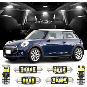 AENVTOL 18 Pieces LED Interior Lights Kit Replacement for Mini Cooper Mini R56 F56 F55 Hatch Hardtop Cabrio F57 Countryman R60 F60 Paceman R61 Clubman R55 F54 White Interior LED Bulbs + Install Tool