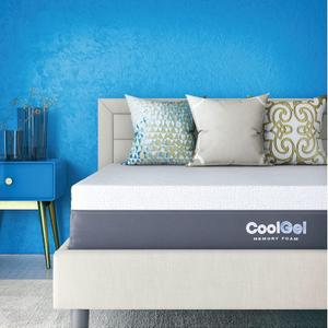 COOL GEL Memory Foam 12-Inch Mattress with Pillow, CertiPUR-US Certified, Mattress in a Box, Queen, White
