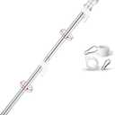 Flag Pole,6FT Flagpole Kit for 3 x 5 American Flag-360 Tangle Resistant Technology,Stainless Steel Professional Outdoor Flag Pole for House Truck & Boat Use (Without Bracket,Silver) (1pc)