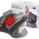 CRECAD Shiatsu Neck Massager with Heat, Electric Deep Tissue Kneading Massage Pillow with 10-Minute Timer for Full Body Muscle Pain Relief, Cordless Portable Cervical Traction Device (Black)