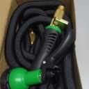 Flexi Hose Expandable Garden Hose with 8 Function Nozzle, 50FT - Lightweight Retractable Garden Hose, Water Hose - No-Kink Flexibility, 3/ 4 Inch Solid Brass Fittings and Double Latex Core