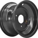 8" Front Wheel Rim with 3 Holes Fits for Most ATV Go Kart Off-Road Dirt Pit Bike Quad Dirt Bikes Street Bikes (Front-Black)