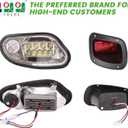 10L0L Golf Cart Deluxe Headlight &Taillight Kit for 2014 Up EZGO Freedom/TXT T48/ EZGO Valor Gas & Electric with Light Upgrade Kit with Turn Signals Switch/Horn/Brake Lights Harness (12V Input)