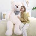 Toys Studio 5 Feet Teddy Bear, 59'' Giant Big Bear Stuffed Animal Lifesize Bear for Baby Shower Centerpieces, Large Plush Toy for Kids Girls Valentine's Day Christmas Birthday, White