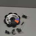 Yzert Solar Fountain Flower Shape-No Battery, Glass 3.5W Solar Water Fountain with 7 Nozzles & 4 Fixer Rods,Solar Fountain Pump for Bird Bath, Outdoor, Pool, Garden, Pond & Flower Pot