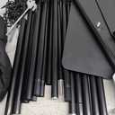 AAJK 150in Projector Screen with Stand,Portable 16:9 4K HD Indoor Outdoor Projection Screen with Wrinkle-Free Design, Ideal for Home Theater and Backyard Cinema  Includes Carry Bag