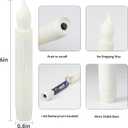 MUMCHASI 24 Packs Flameless Taper Candles Battery Operated Candlestickes Electric LED Candles Flickering Christmas Candlesticks Warm Yellow Light Party Home Decor H: 6 inches No Remote