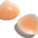 Pair Concave Silicone Breast Form, Triangle Mastectomy Prosthesis Bra Inserts Enhancer Pads (Beige)