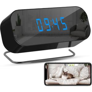 DJDAI WiFi Hidden Spy Camera - Mini Wireless Clock Camera with Motion Detection & Night Vision - Ideal for Home Security and Pet Surveillance