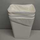 N. NETDOT 3 Pack 10L / 2.6 Gallon Small Trash Can with Lid, Bathroom Garbage Can with Pop-Up Lid, Waste Basket for Bathroom, Kitchen, Bedroom, Powder Room, Craft Room, Office, College (Off White)