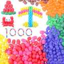 Junkin 1000 Pcs Magic Noodles Foam Crafts Puffs Corn Super Crafts Arts Kit Bulk Building Blocks Model Toys Valentines Kid Gifts for Kindergarten School Stimulates Creativity Supplies (Multicolored)