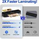 Laminator Machine with 40 Laminating Sheets, 9 inch Laminating Machine Hot & Cold with 2-Min Fast Warm Up, A4 Thermal Laminator for Home School Office, Anti-Jam
