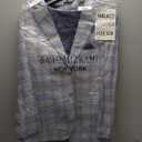 Isaac Mizrahi Mens Men's Slim Fit Linen Blend Check Sport JacketBusiness Suit Jacket, Size 42