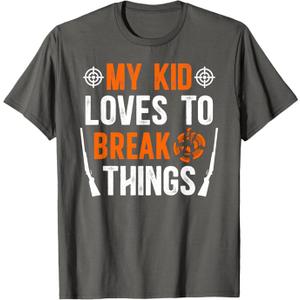 My Kid Trap Shooting Mom Of A Trap Shooter Mother T-Shirt (Small, Black)