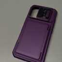 Vizvera for iPhone 17 Pro Case Wallet RFlD [Cards Holder][Camera Control][Camera Cover] Full Body Rugged Shockproof Silicone Protective Phone Case for iPhone 17 Pro 6.3'' 2025(Purple)