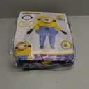Stuart Minion Inflatable Costume for Men, Official Minions Halloween Costume, Blow Up Jumpsuit with Fan, Adult Size (42-46)