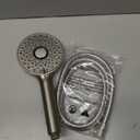 Magichome Filtered Shower Head with Handheld, High Pressure 10-Spd Detachable Chrome Showerhead with Stainless Hose, Water Softener Filter Beads for Hard Water - Remove Chlorine, Brushed Nickel-Silver