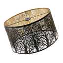 Etched Metal Lampshades, Forest Pattern Lamp Shade, Table Floor Lamp Covers | 14×8.5)" Top x (16×10.5)" Bottom x 9.5" High,forest pattern lampshade,retro lamp shade,table & floor lamp replacement shade.