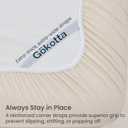 GOKOTTA 4-Pcs King Size Sheets Set, 10-16" Deep Pocket, Non-Slip Elastic Corner Straps, Washed & Brushed Microfiber Polyester - Hotel Luxury, Ultra Soft, Breathable, Wrinkle-Free, Anti-Rip - Beige