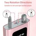 Delanie Professional Portable Electric Nail Drill Machine, 35000 RPM Rechargeable Cordless Nail Filer Electric Nail File Efle for Dip Powder Acrylic Gel Nail, Salon Nail Tool, Rose Gold