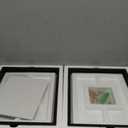 MUYE 11x14 Floating Frames Set of 2,Double Glass Picture Frame Display Any Size Photo up to 11x14,Wall Mount or Tabletop Standing,Black