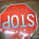 Stop Sign, 24 x 24 Inches Street Road Reflective Warning Signs, Rust Free Aluminum Sign, UV Protected and Weatherproof