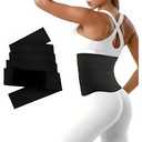 Waist Trainers For Women Belly Fat,Postpartum Belly Wrap For Tummy Control,Bandage Wrap Waist Trainer, Waist Trainer For Women Lower Belly Fat Black One Size