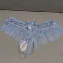 Avidlove Sexy Panties for Women Bikini Underwear Floral Lace Briefs with Cute Bow Center 1-4 Pack Light Blue
