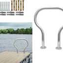 Boat Dock Boarding handrail, Safety Grab bar/Hand Railing for Dock, 24.0" H